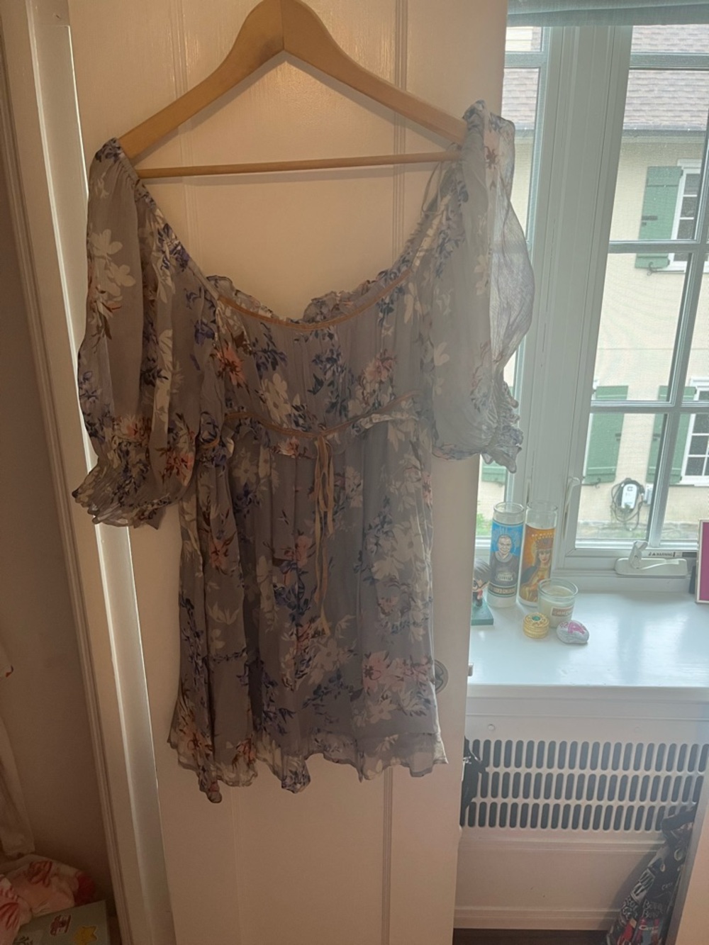 Free People Sheer Floral Mini Dress